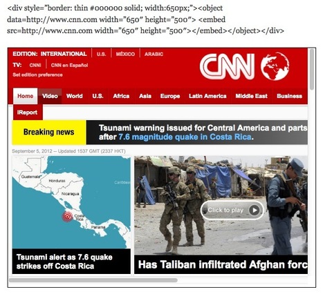 How To Embed Any Web Page Inside a Website Article | Web Publishing Tools | Scoop.it