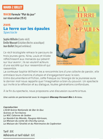 Chez Lily - "La terre sur les épaules" à Germ le 2 juillet | Vallées d'Aure & Louron - Pyrénées | Scoop.it