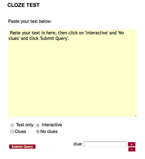 Cloze test creator | Tools for Teachers & Learners | Scoop.it