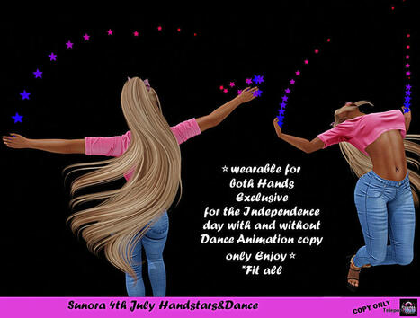 4th July Hand Stars & Dance July 2024 Group Gift by Sunora | Teleport Hub - Second Life Freebies | Second Life Freebies | Scoop.it