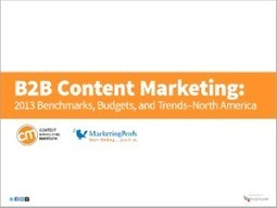 100 Facts from 2013 B2B Content Marketing Benchmarks, Budgets, & Trends Report | Lean content marketing | Scoop.it