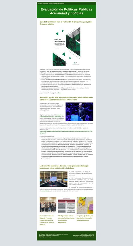 Boletín nº 118 de Evaluación de Políticas Públicas. Actualidad y noticias | Evaluación de Políticas Públicas - Actualidad y noticias | Scoop.it