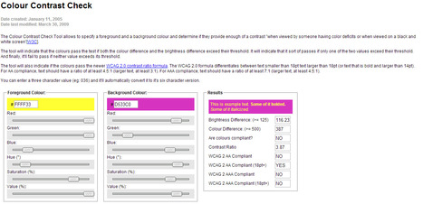 Colour Contrast Check - snook.ca | color | Scoop.it