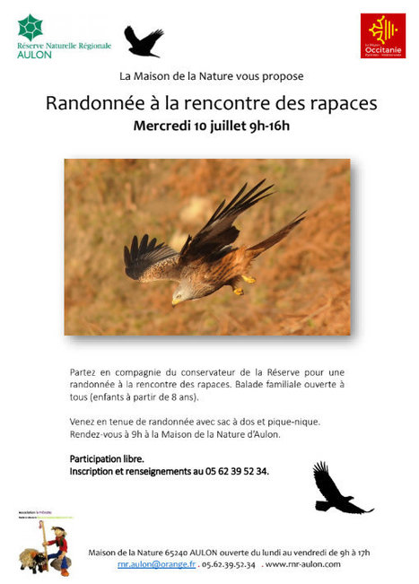 Randonnée à la rencontre des rapaces le 10 juillet au départ d'Aulon | Vallées d'Aure & Louron - Pyrénées | Scoop.it