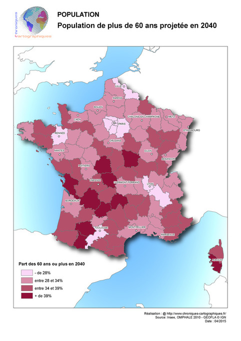 Analyse cartographique de la population française - structure, densité, vieillissement | Veille territoriale AURH | Scoop.it