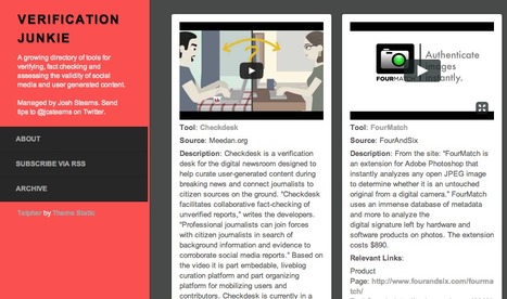 Best Tools for Fact-Checking, Vetting and Verifying News Online: Verification Junkie | Content Curation World | Scoop.it