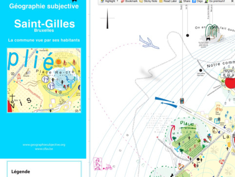 Carte de Saint-Gilles - Géographie subjective, la ville vue par ses habitants | Veille territoriale AURH | Scoop.it