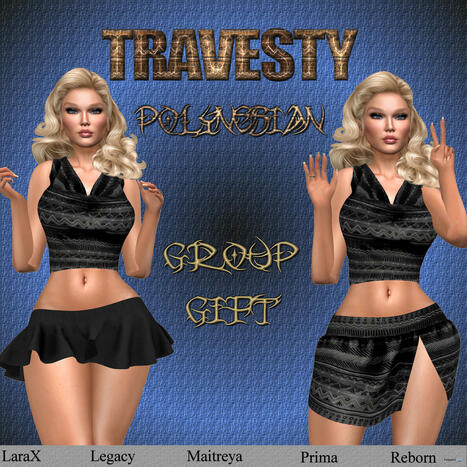 Polynesian Outfit Black July 2024 Group Gift by Travesty | Teleport Hub - Second Life Freebies | Second Life Freebies | Scoop.it