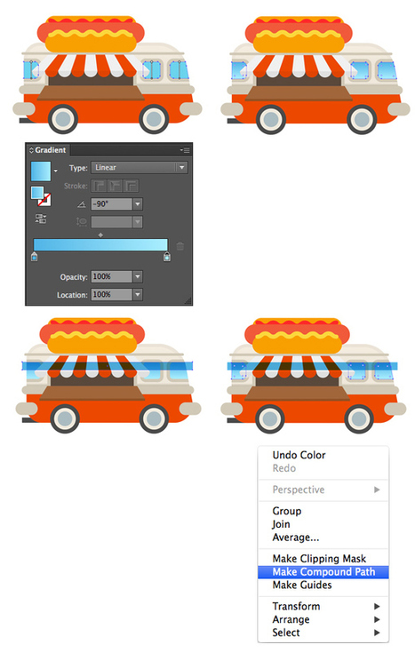 Create a Colorful Cartoon Hot-Dog Van in Adobe Illustrator - Tuts+ Design & Illustration Tutorial | Drawing and Painting Tutorials | Scoop.it