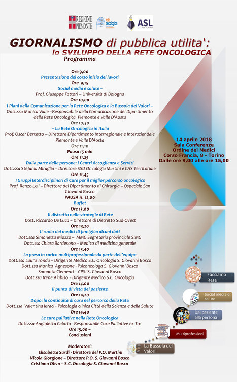 Social media e salute: giornalismo di pubblica utilità. Lo sviluppo della rete oncologica Piemonte Valle d'Aosta | Italian Social Marketing Association -   Newsletter 218 | Scoop.it