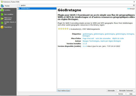 Mise à jour du plugin QGis GéoBretagne | Infrastructure Données Géographiques (IDG) | Scoop.it