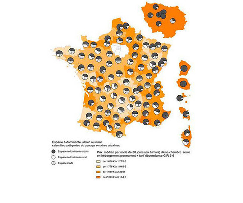 Avec 1.949 euros par mois, le prix moyen des Ehpad est supérieur de 14% au revenu total d'un retraité | Veille territoriale AURH | Scoop.it