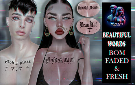 Beautiful Words Tattoo July 2024 Group Gift by Nanitas Designa | Teleport Hub - Second Life Freebies | Second Life Freebies | Scoop.it