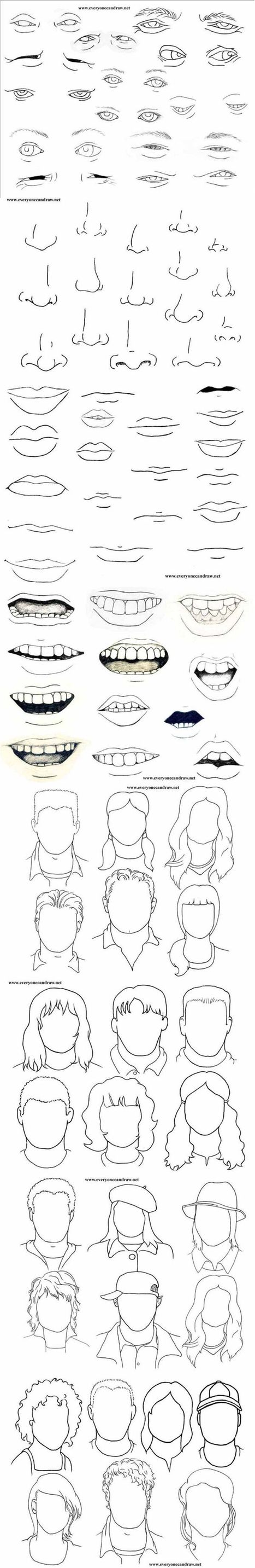 Facial Features Drawing Reference | Drawing References and Resources | Scoop.it