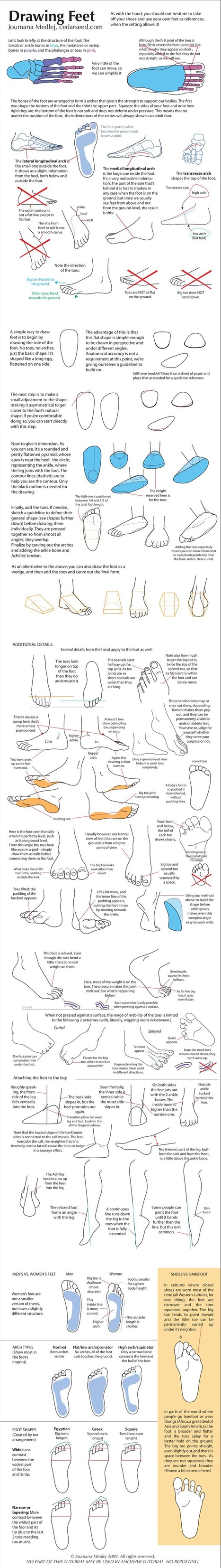 Feet Drawing Reference Guide | Drawing References and Resources | Scoop.it