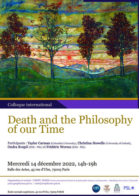 Colloque international : « Death and the Philosophy of our Time / La mort en philosophie contemporaine » – | Philosophie en France | Scoop.it