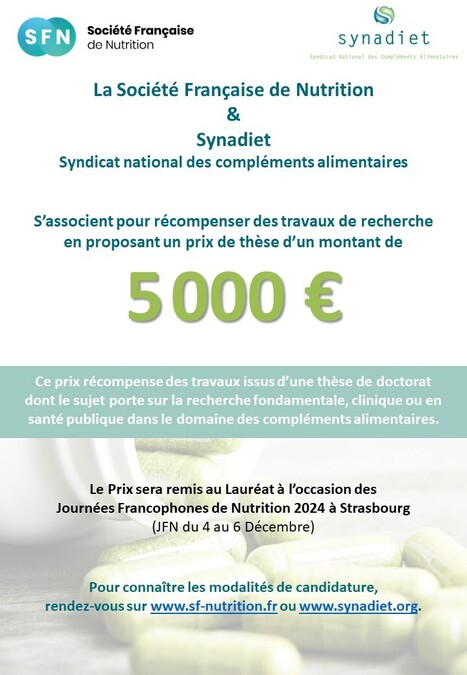 Prix de Thèse SFN-SYNADIET 2024 | Life Sciences Université Paris-Saclay | Scoop.it