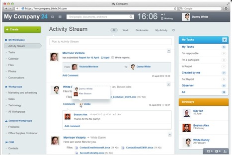 Create Your Social Intranet with Bitrix24* | Online Collaboration Tools | Scoop.it