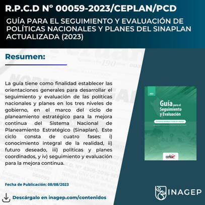 Guía para el seguimiento y evaluación de políticas nacionales y planes del Sinaplan (actualizada 2023) | Evaluación de Políticas Públicas - Actualidad y noticias | Scoop.it