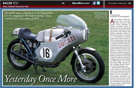 Alan Cathcart | Yesterday Once More - Paul Smart's Ducati | Cycle News | Ductalk: What's Up In The World Of Ducati | Scoop.it