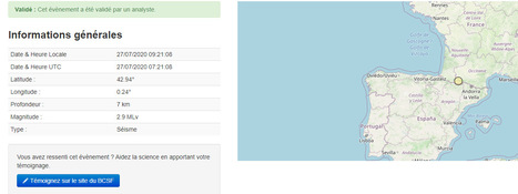 Séisme de magnitude 2.9 vers le Courtaou des Esclozes (vallée de Campan) ce 27 juillet | Vallées d'Aure & Louron - Pyrénées | Scoop.it