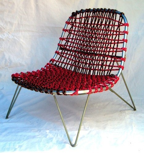 Upcycled rattan chair using retired climbing rope - IKEA Hackers | Eco-conception | Scoop.it