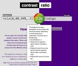 Easy color contrast ratios | Lea Verou | color | Scoop.it