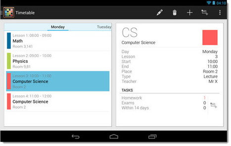 Timetable, para organizar nuestro horario escolar desde Android | EduHerramientas 2.0 | Scoop.it