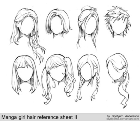 manga girl hair reference sheet | Drawing and Painting Tutorials | Scoop.it