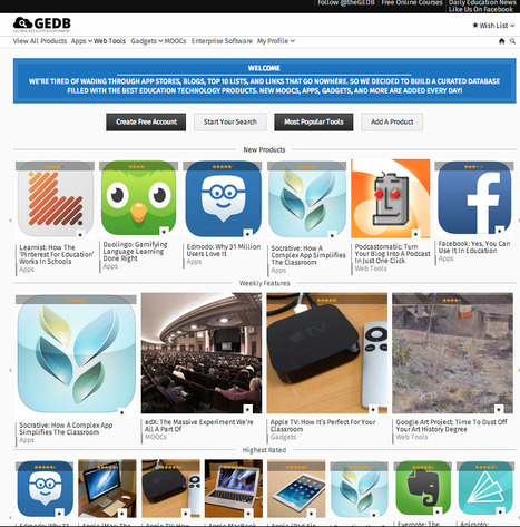 A Crowdsourced Curated Database of the Best Educational Tools and Learning Apps: GEDB | Content Curation World | Scoop.it