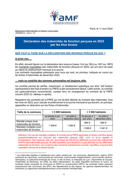 Déclaration des indemnités de fonction perçues en 2023 par les élus locaux | Veille juridique du CDG13 | Scoop.it